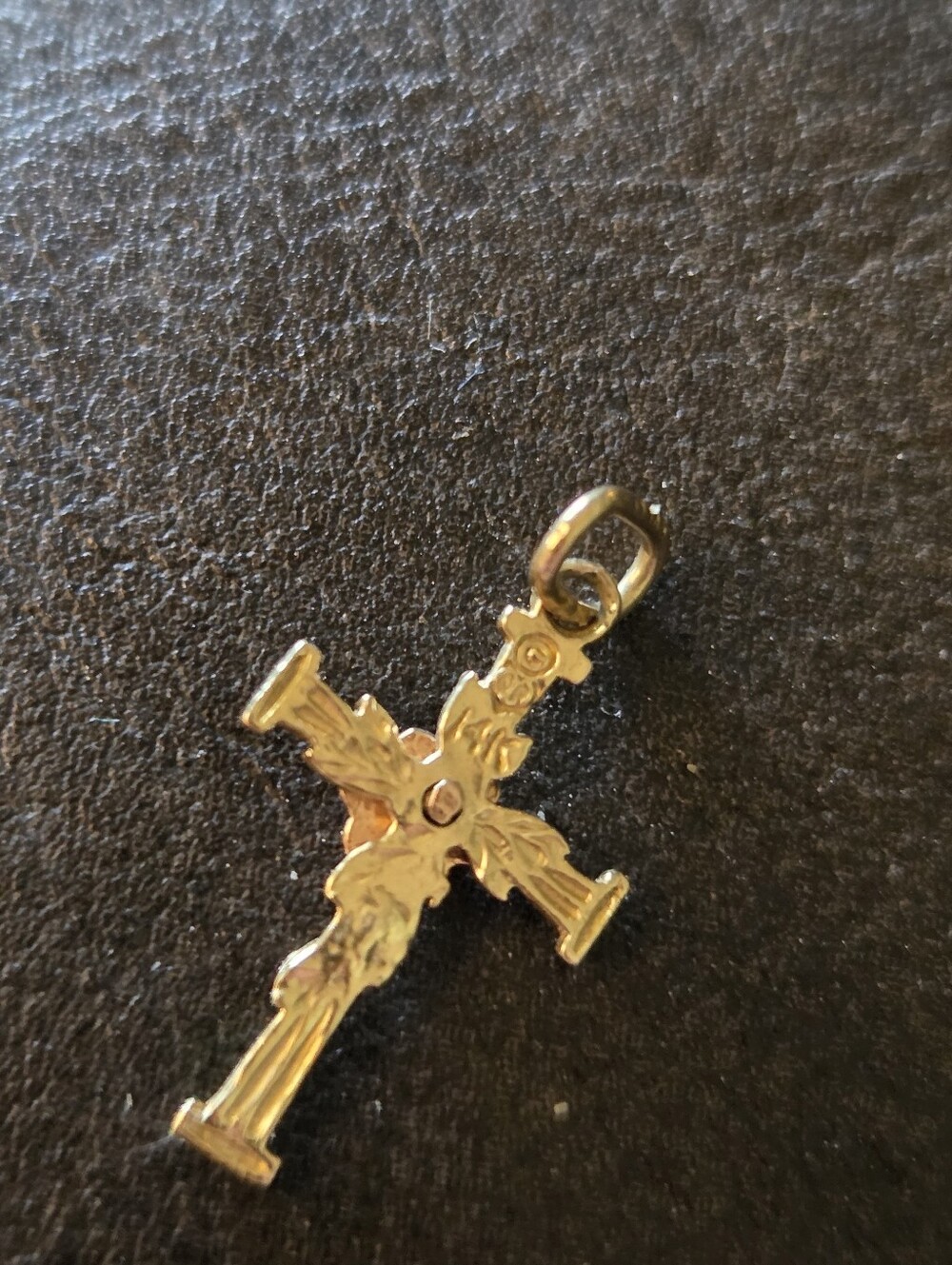 Tiny 14k GOLD Cross Pendant - Picture 2 of 5